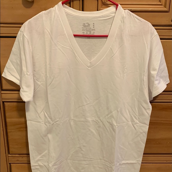 Lot of 5 Fruit of the Loom V-Neck T-Shirts - Picture 2 of 4